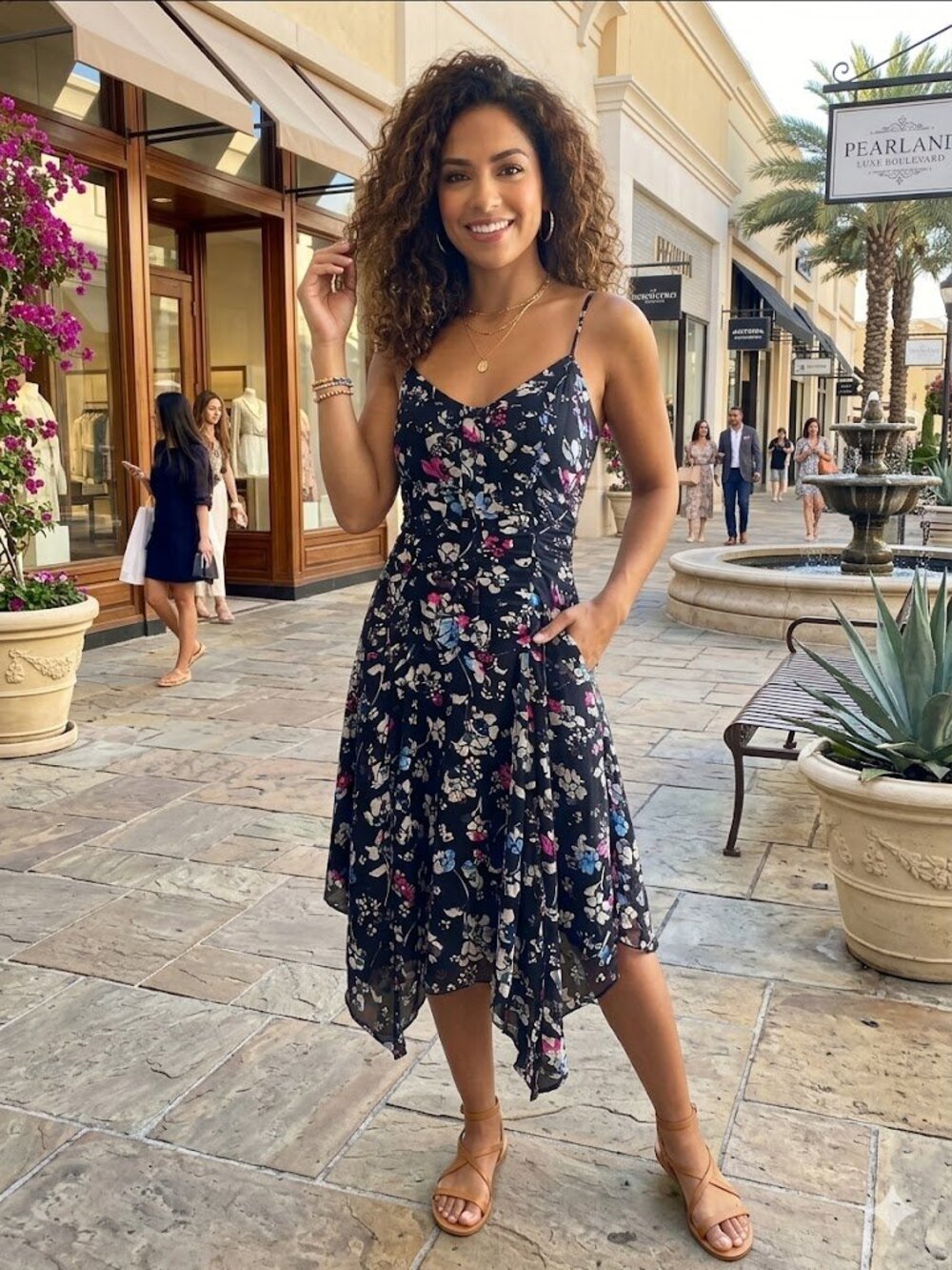Parker Kalina Floral Dress Excellent Condition Size 8
